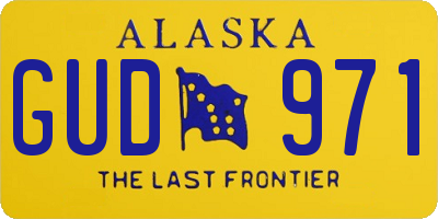 AK license plate GUD971