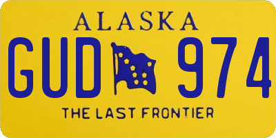 AK license plate GUD974