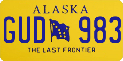 AK license plate GUD983