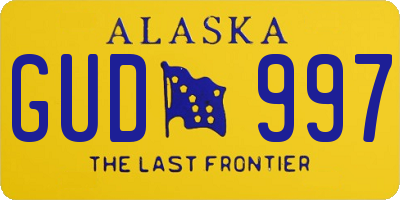 AK license plate GUD997