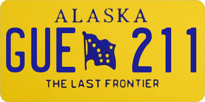 AK license plate GUE211