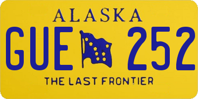 AK license plate GUE252