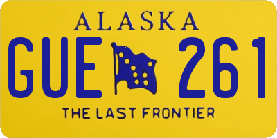 AK license plate GUE261