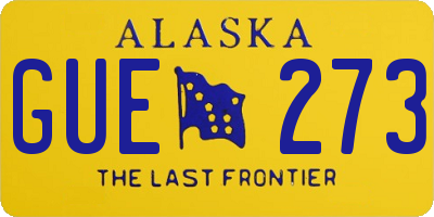 AK license plate GUE273