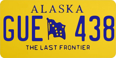 AK license plate GUE438
