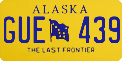 AK license plate GUE439