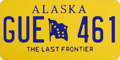 AK license plate GUE461