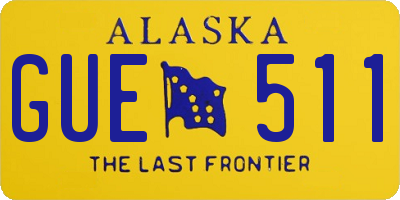 AK license plate GUE511