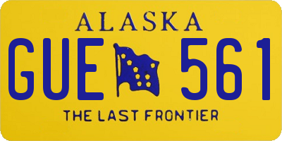 AK license plate GUE561