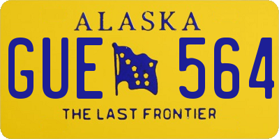 AK license plate GUE564