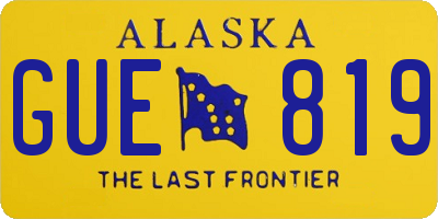 AK license plate GUE819