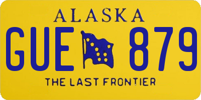 AK license plate GUE879