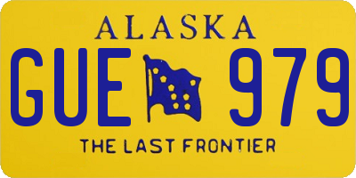AK license plate GUE979