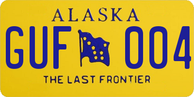 AK license plate GUF004