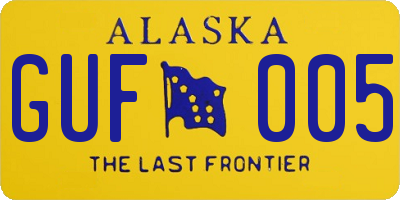AK license plate GUF005