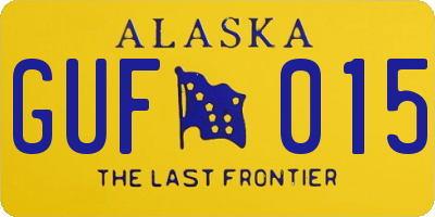 AK license plate GUF015