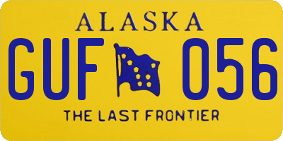 AK license plate GUF056