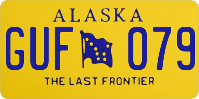 AK license plate GUF079