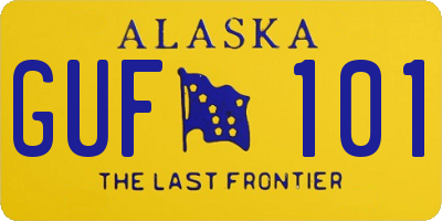 AK license plate GUF101