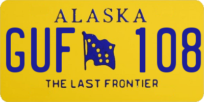 AK license plate GUF108