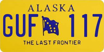 AK license plate GUF117