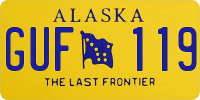 AK license plate GUF119