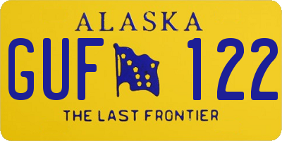 AK license plate GUF122