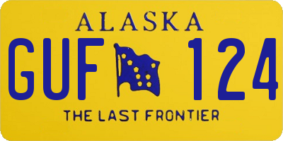 AK license plate GUF124