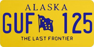 AK license plate GUF125