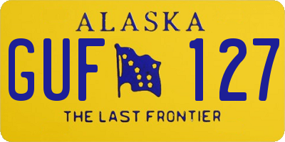 AK license plate GUF127