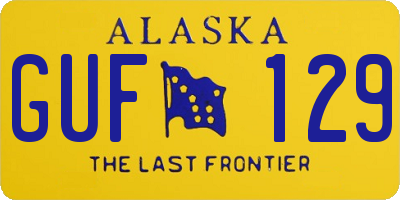 AK license plate GUF129