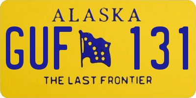 AK license plate GUF131