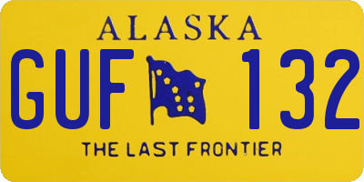 AK license plate GUF132