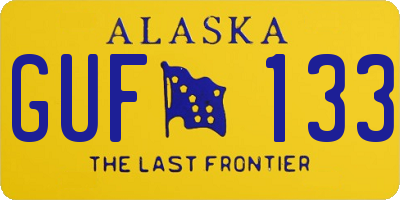 AK license plate GUF133