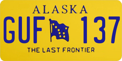 AK license plate GUF137