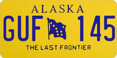 AK license plate GUF145