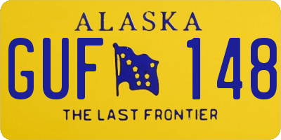 AK license plate GUF148