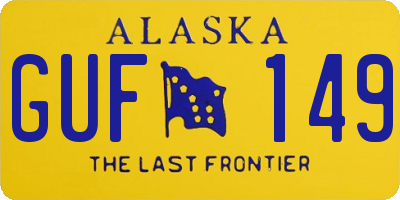 AK license plate GUF149