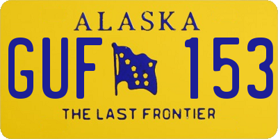 AK license plate GUF153