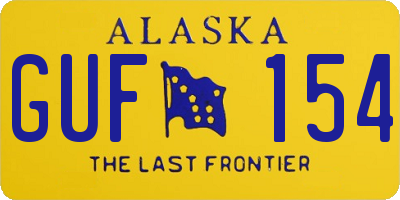 AK license plate GUF154