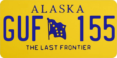 AK license plate GUF155