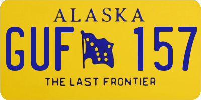 AK license plate GUF157