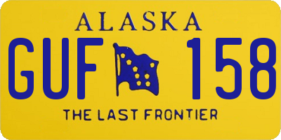 AK license plate GUF158