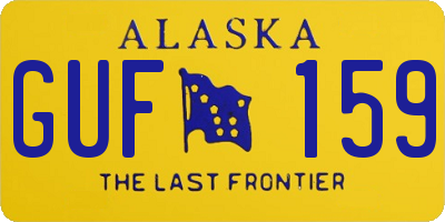 AK license plate GUF159