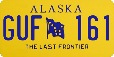 AK license plate GUF161