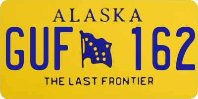 AK license plate GUF162