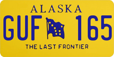 AK license plate GUF165