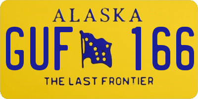 AK license plate GUF166