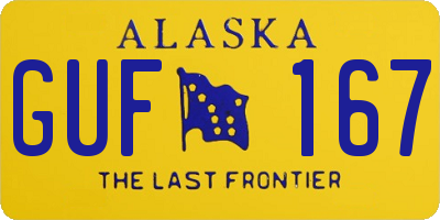 AK license plate GUF167