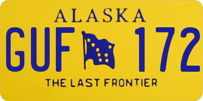AK license plate GUF172